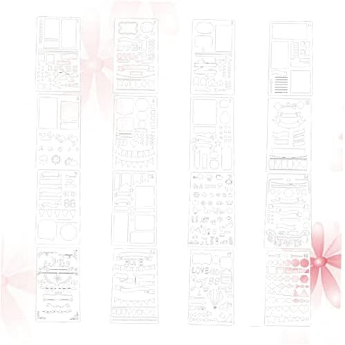 Тојвиски 16 парчиња Шаблони За Изготвување Уметнички Матрици За Цртање Обрасци За Сликање Шаблони ЗА Матрици САМОСТОЈНИ Шаблони