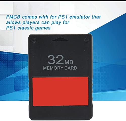 Salutuy за PS2 32MB мемориска картичка за игри, голема брзина Подобра компатибилност Мемориска картичка за игра за PS2 Rexperience