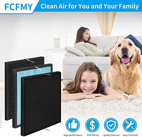 FCFMY 2 пакувања за замена на филтерот за замена на воздухот Компатибилен со Okaysou прочистувачот AirMax 10L PRO, 5-фаза на филтер