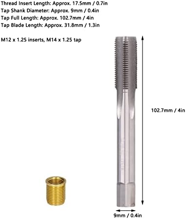 Алатки за поправка на низата искри, со голема брзина на челик Спарк приклучок со инсерти M12x1.25 и комплет за допрете M14x1.25 за поправка