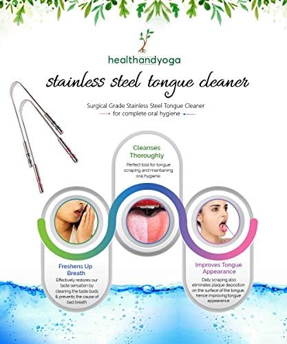 HealthAndyoga Steloswipe Хируршки челични јазици - Партнер и вие - боја што идентификува хигиенски челик затегнување