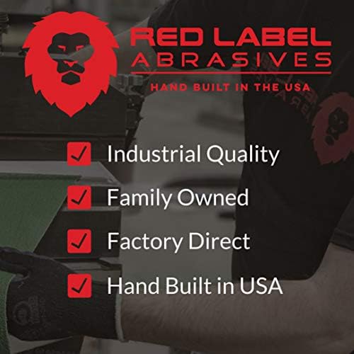 Црвена етикета Абразиви 1 x 30 инчи за пескарење - Силиконски карбид од индустриско одделение - 12 пакувања - За острење со ножеви и метали