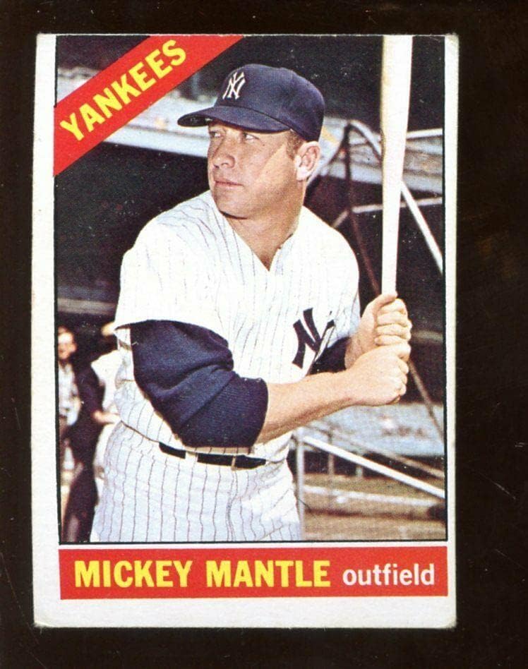 1966 Топс Бејзбол Картичка 50 Мики Мантл Њујорк Јенкис А-Плоча Бејзбол Картички