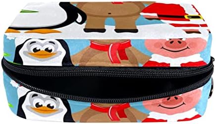 Тоалетна Торба, Козметичка Торба За Шминка За Патувања За Жени Мажи, Божиќен Пингвин Елен Дедо Мраз