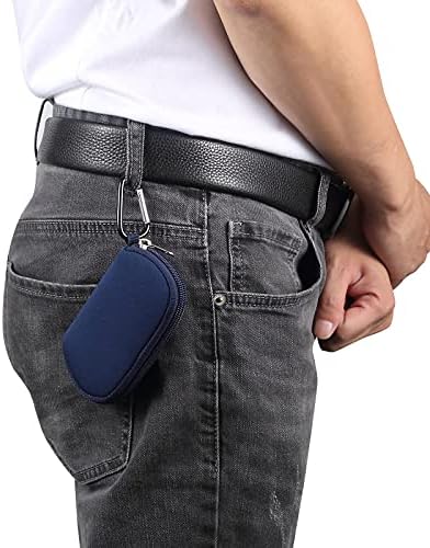 Телефонска футрола Неопрена слушалки за носење торба со карабинер ， патент преносен носач торбичка компатибилна со безжични слушалки за
