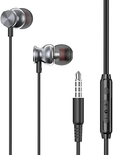 Жични слушалки hi-fi звучни слушалки за ракави на метални слушалки за метални уши во ушите што се компатибилни со Samsung Galaxy Tab