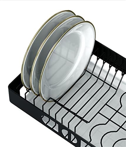 ZSEDP Не'рѓосувачки челик кујнски сад за сушење на кујнски садови за плочи и чинии Организатор за вечера со садови за прибор за прибор за одводнување