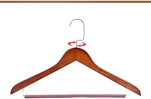 Slynsw цврст дрвен палто закачалка метална кука решетка за закачалки за облека за панталони за гардероба организатор на плакарот