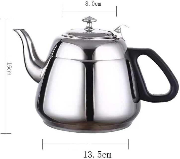 XDCHLK Сребрена чај од чај од не'рѓосувачки челик инфузер филтер метал кафе сад гас шпорет индукција чајник хотел чајник