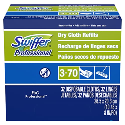 Swiffer Professional Tight Duty Shiper Mop Refills, 10-инчни широки постери за суво крпа, идеално за индустриска/комерцијална употреба на