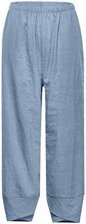 Pantsенски панталони со женски панталони женски панталони со високи половини панталони еластични панталони од половината, остави лабави
