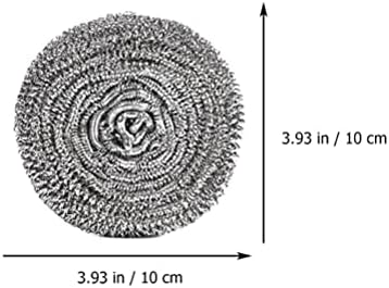 Хемотон 12 парчиња од не'рѓосувачки челик сунѓери чистачи чистење топка прибор густина на густина