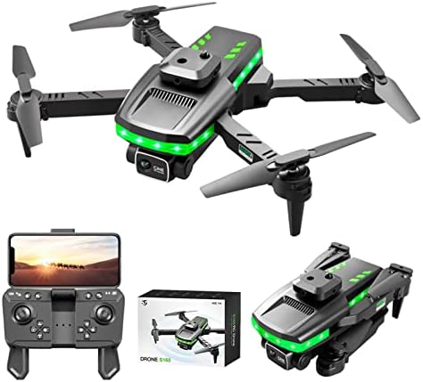 Mini Drone, 4K Dual Camera HD Aircraft FPV Drone WiFi камера со 4-канали со 4-канали со далечински управувач со преклопување на дрон со