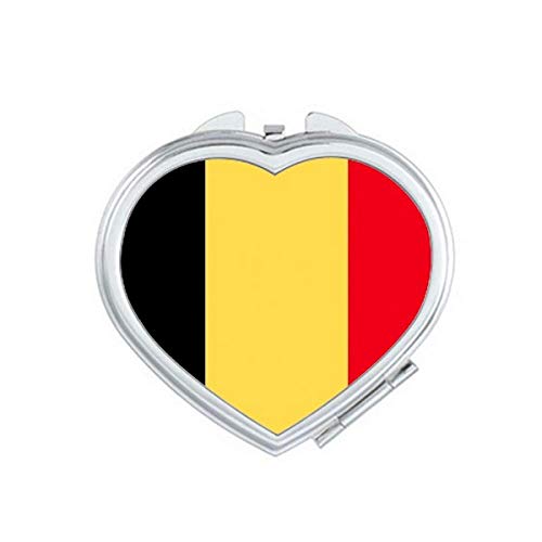 Белгија Национално знаме Европа земја огледало за зголемување на патувањето Преносна рачна џебна шминка