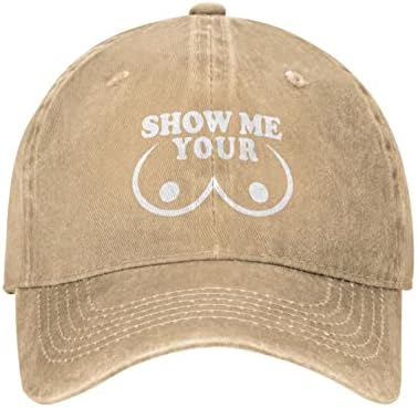 wikjxiz Покажи ми ги твоите цицки капа мода каубој бејзбол капи Црн сончев камионџија капа за мажи жени