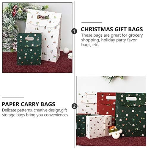ДОИТУЛ 3 Парчиња Хартија Контејнери За Подароци Празнични Торби За Носење Нежни Торбички За Торби Божиќен Декор