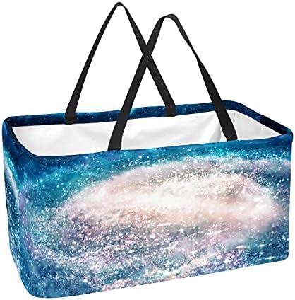 Кошница за еднократно шопинг фантастично небо шема преносен преклопен пикник намирници торбички за перење торба за торба за купување тота
