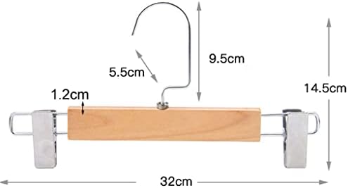 DHDM 5PCS цврсто дрво панталони со дрвени клипови од не'рѓосувачки челик дрвени здолништа решетки панталони за заштеда на клип