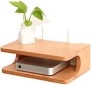 PIBM Стилски полица за едноставност Полнен wallид Полици за лебдечки решетки ТВ кутија саксија за растителни игра машини цврсто дрво