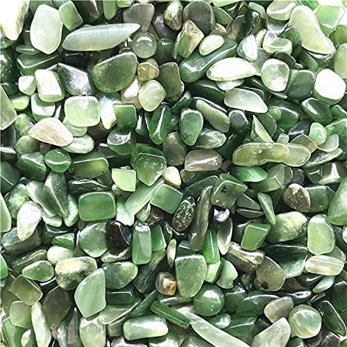 ZYM116 50g 5-7mm Природно зелен asаспер adeејд камен Полиран Реики Чакра заздравувачки кристали Природни камења и минерали Домаќинство