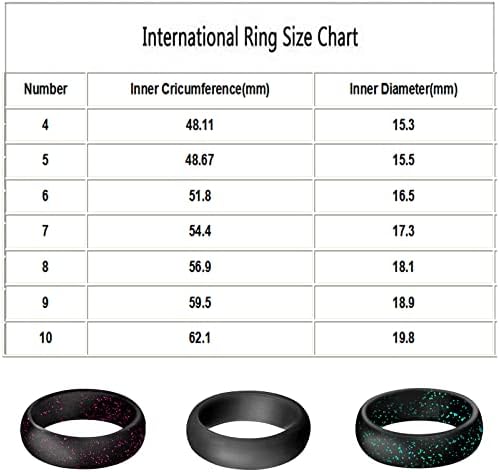 Прстени за жени 2023 година роденденски подароци силиконски прстен 5,7 мм широк прстен јога прстен спортски прстен бисер светла