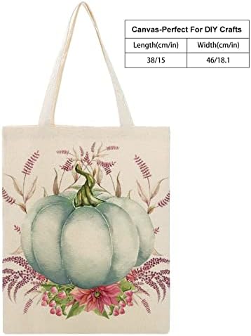 Wengbeauty Canvas Tote Bag есенска тиква Денот на благодарноста1 рамо торба за еднократно намирници за купување кеси за купување на плажа ручек торбички