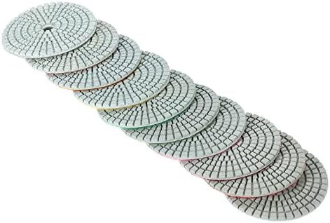 Влочки за полирање на дијаманти Huiop, 3-инчни 3-инчни дијамантски флексибилни влажни полициски влошки за мелење диск + 1 п.п.