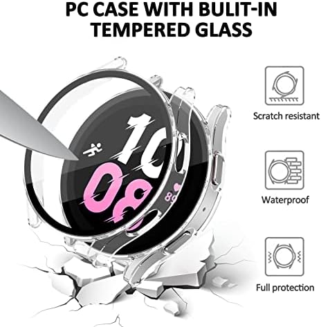 4 Пакет Случај За Samsung Galaxy Види 5 40mm Заштитник На Екранот, Целосна Покриеност Компјутер Анти-Нула Случај, Заштитни Браник Покритие