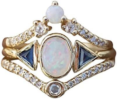 2023 Нов накит дијамантски рака дами парче прстен три прстени за ангажман жени розови прстени