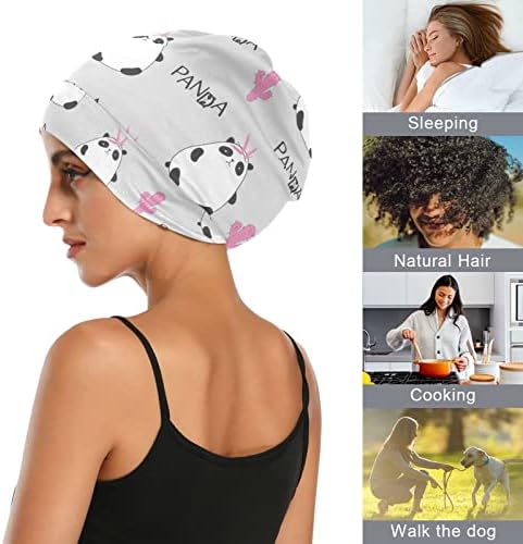 Капаче за спиење сатен наредена памучна памучна слабиот череп капа за череп ноќно капаче за коса за жени