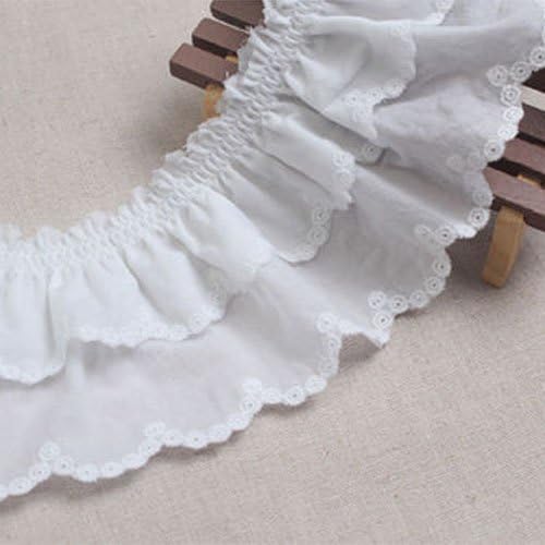 1Yard Broderie Anglaise собра памучна чипка за очила за очила 7,5 см yh1464a