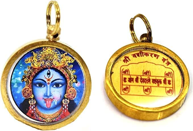 ОМГ се занимава со хинду Кали божица на приврзоци за обновување со моќност Јантра тркалезна среќа да се носи рачно изработен ѓердан накит