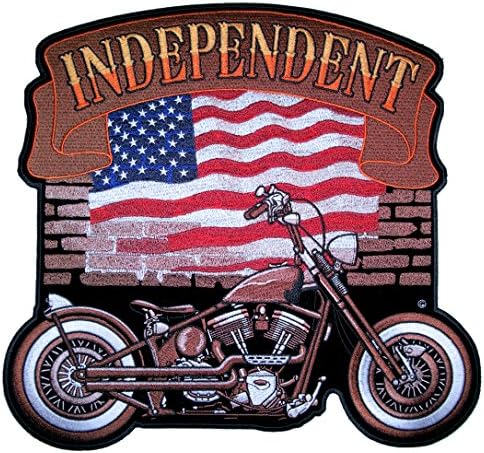 Кожа Врховен патриотски независен американски моторцикл моторцикл моторцикл, лепенка-црвена средна медиум