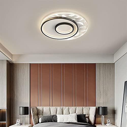 TPOFHS модерна црна таванска светлина во предводена напредна модна таванот осветлување Флејски лустер тавански ламба за спална соба ресторан
