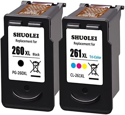 Касети за мастило Shuolei PG-260XL CL-261XL компатибилни за Canon 260 261 PG-260 XL PG 260 XL 260XL CL-261 XL Combo пакет за