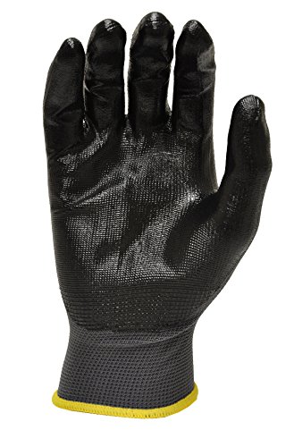 GF ракавици 1519XL-300 Беспрекорна плетена најлон нитрилна форма обложена работа нараквици, црна, X-LARGE
