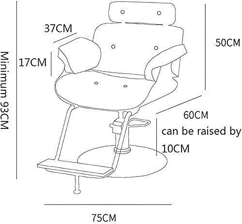 Салон стол хидрауличен стол за бизнис или дом, стол за стилски стил за убавина за стол за коса, бербер стол 360 степени вртејќи хидрауличен