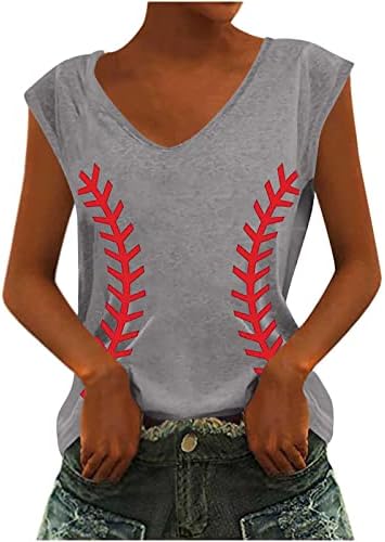 LCEPCY 2023 моден женски бејзбол печатено врвно лето -капаче за капаче на вратот лабава маички за обични маици