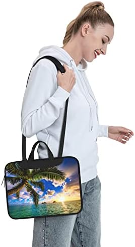 Прекрасна торба за лаптоп на лаптоп/работна компјутерска торба за лаптоп на океанот на изгрејсонце со врвна рачка