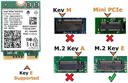 Ax1675x Wi-Fi 6e Убиец Серија Три Бенд 2.4/5/6 GHz Надградба | 2.4 Gbps | Bluetooth 5.3 Поддршка | M. 2 PCIe | 802.11 ax Не vPro Перформанси