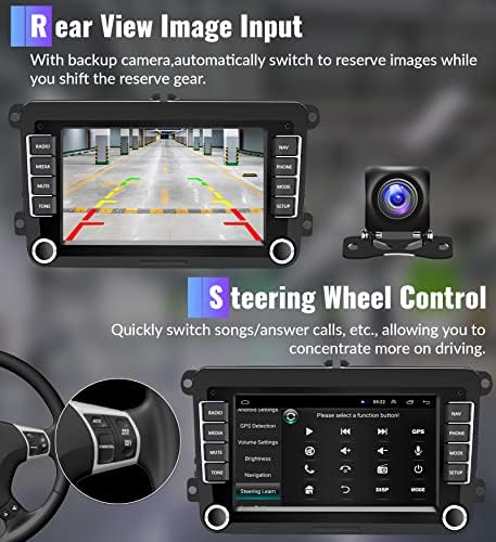 2g+32G Android Автомобил Стерео со Безжичен Carplay &засилувач; Андроид Авто ГПС Навигација ЗА VW Бора Сагитар Passat Голф Шкода,