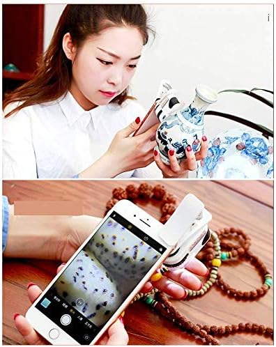 Huangxing-Мини Телефон Зголемувачи Мобилни Полнење Висока Дефиниција Со Led Светлина Ув Светлина Микроскоп Жад Накит Монети Идентификација