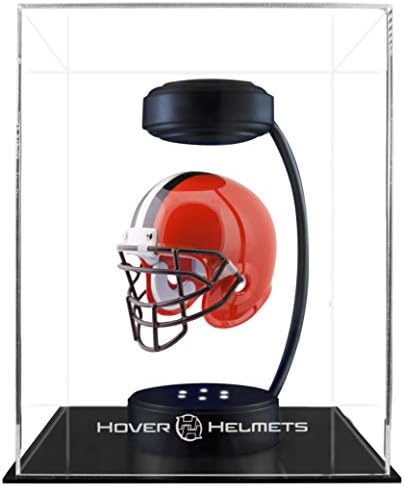 Pegasus Sports NFL ротирачки левитинг лебди шлемот со LED осветлување, Кливленд Браунс