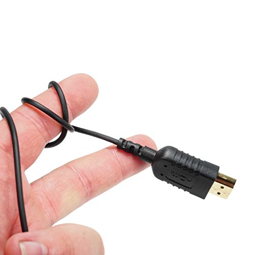 ЕВО Гимбалс Мини HDMI До HDMI Кабел, Рефлекс Ултра Тенок 2,5 мм Диа. Должина: 3.0 ' FT / 91.4 cm | Супер Флексибилни, 4K 60Hz HDR