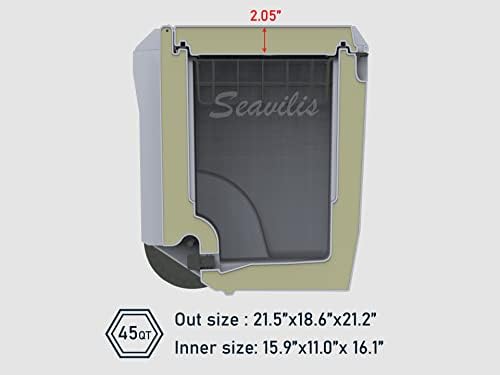 Ладилник Seavilis 45qt со тркала и повлечен s.s.handle