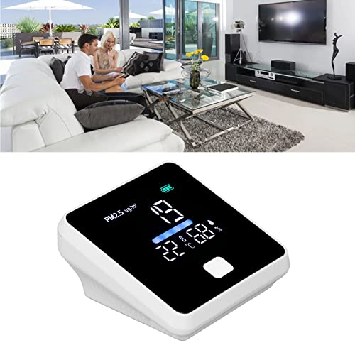 Монитор за квалитет на воздухот, HD LCD екран 3 во 1 прецизно мерење Навремено PM2,5 метри WearResistant ABS за домашна употреба