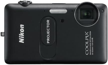 Nikon-CoolPix S1200PJ Црна 14.1 Мегапикселна зумирање дигитална камера со вграден проектор