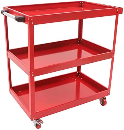 Cartere 3 Tier Tool Cart, Cart Carme Carme Carme Cartage Garage Garage Garage Garage Garage Tooth Box Организатор за складирање