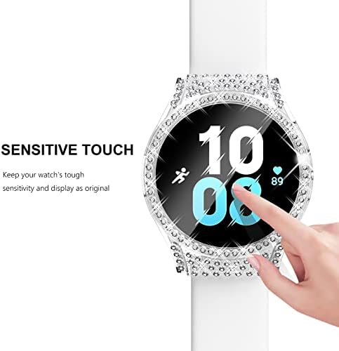 Fullife 2-Пакет Tpu Браник За Samsung Galaxy Watch 5 Заштитник на Екранот 40mm, Crystal Diamond Bling Case HD Целосна Заштитна Обвивка За
