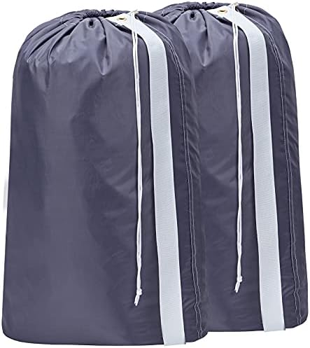 HOMEST 2 Пакет XL Најлонска Торба за Перење Со Ремен, Голем Организатор На Валкана Облека, Лесно Вклопување На Пречка за Перење Или Корпа, Може
